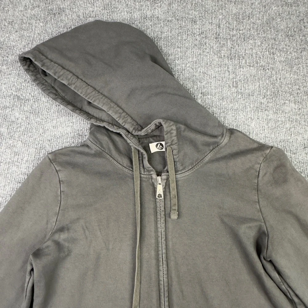 American Giant Hoodie Sweatshirt XS Gray Zip‎ Athleisure Normcore Grunge Workout - Picture 5 of 13